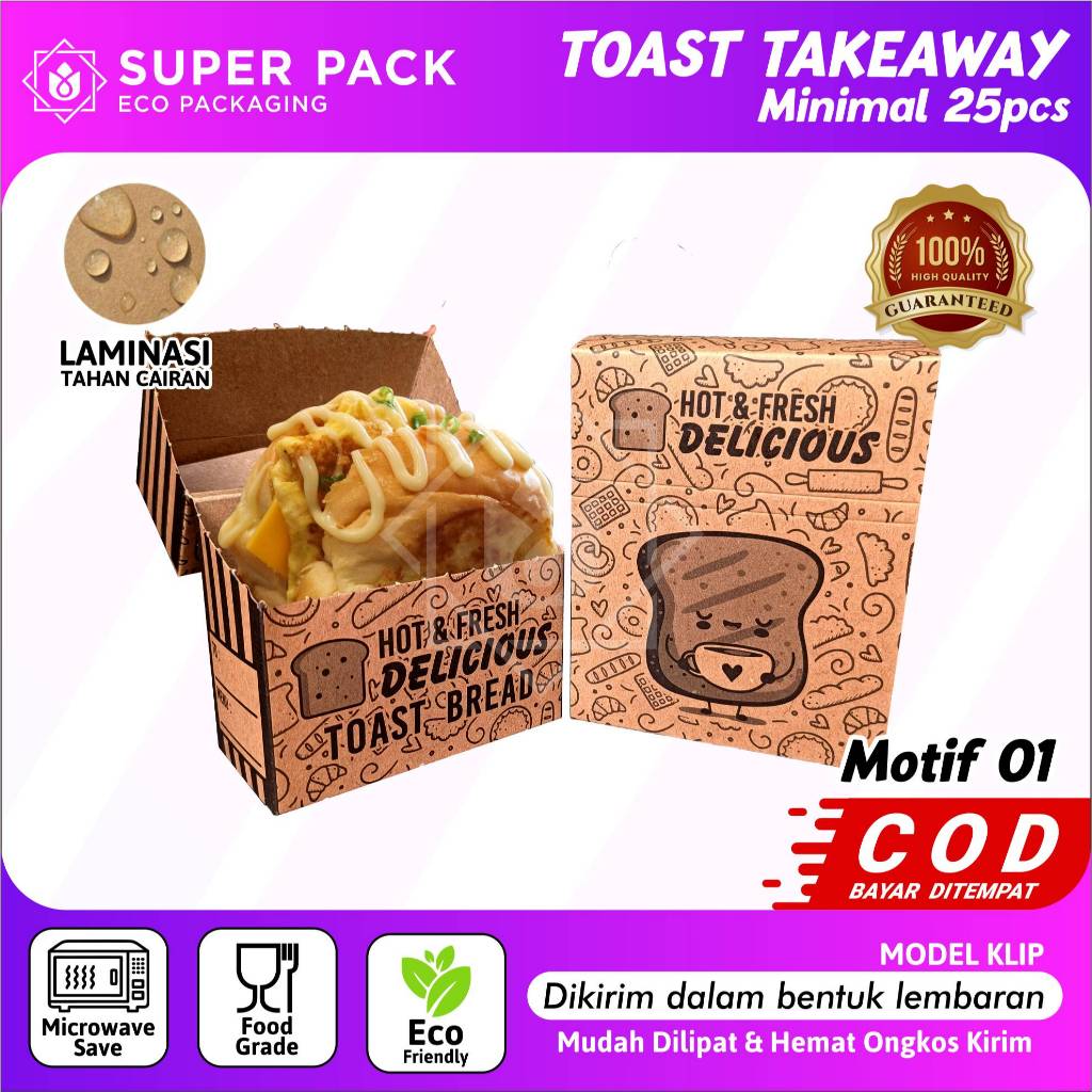 Jual Toast Box Bread Take Away Kemasan Roti Panggang Sandwich Kentang ...