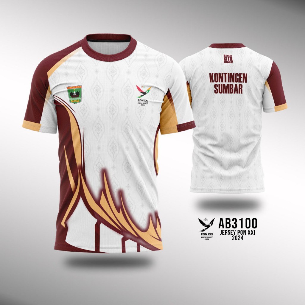 Jual Kaos Jersey PON XXI 2024 Kontingen Sumatera AB3094-AB3100