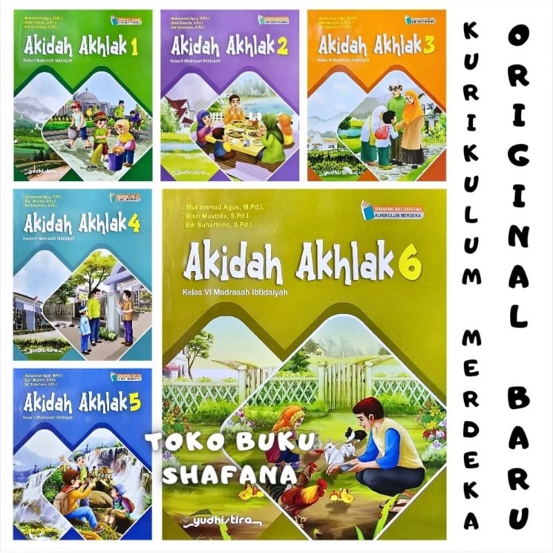 Jual Buku Akidah Akhlak Kelas 1 2 3 4 5 6 MI Yudhistira Kurikulum ...