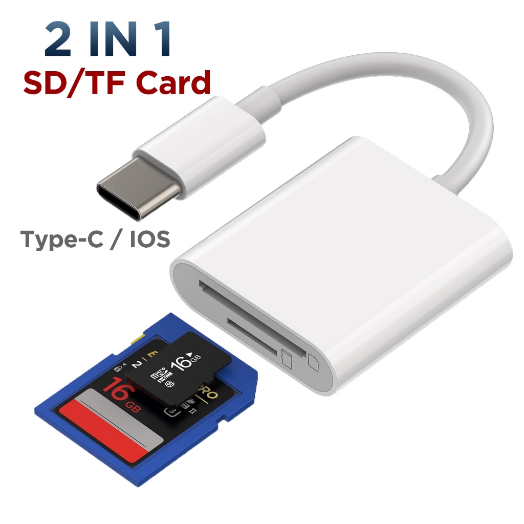 Jual 2 in 1 SD+TF Card Reader Type-C/IOS Card Reader OTG Adaptor For ...