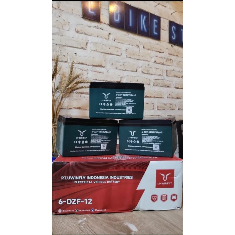 Jual BATERAI SEPEDA LISTRIK / AKI SEPEDA LISTRIK 12V-12AH / 6-DZF-12
