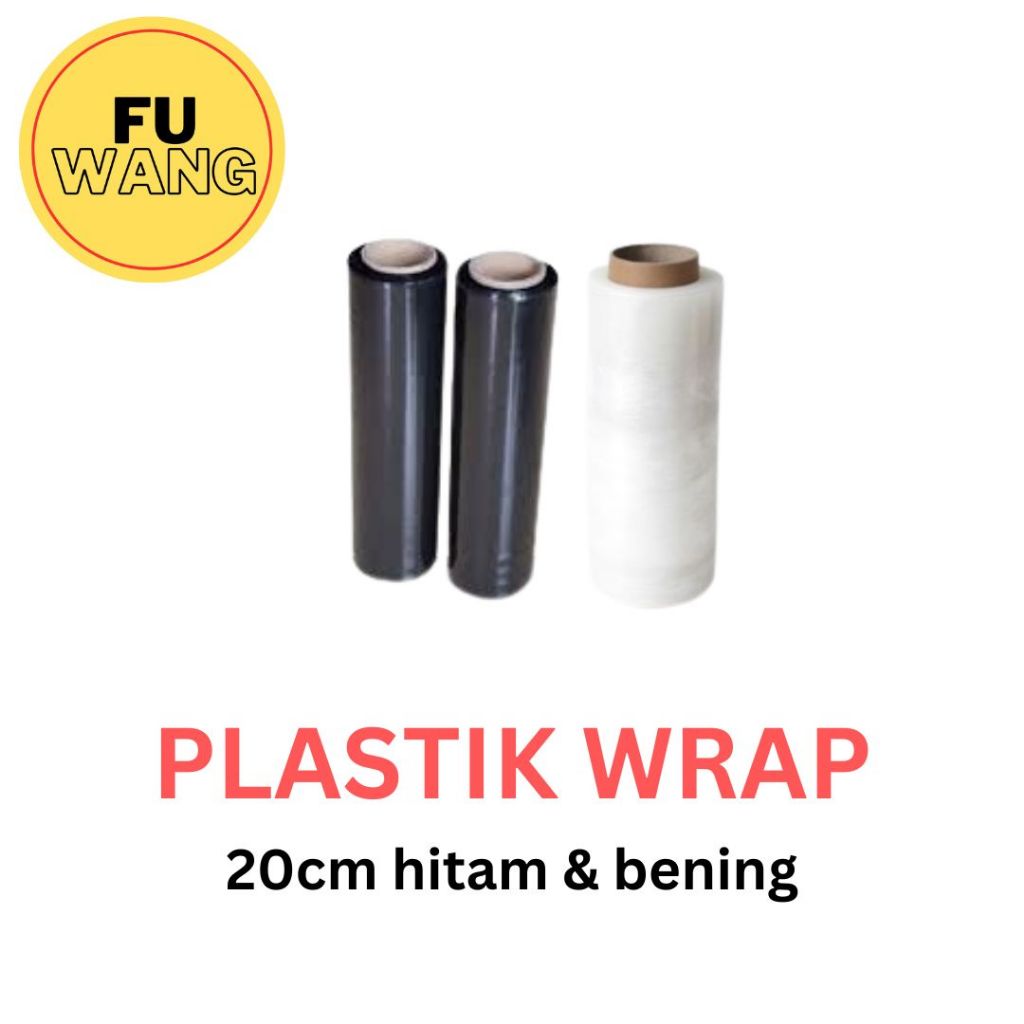 Jual Plastik wrapping barang bening hitam 20cm x 250m | Shopee Indonesia