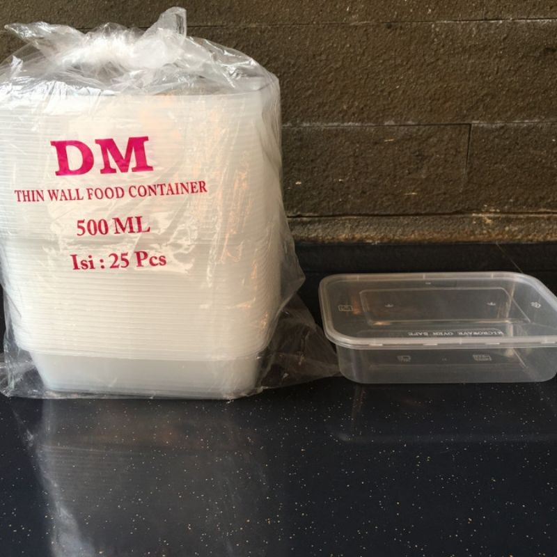 Jual Thinwall DM 500 ML REC - Persegi Panjang - DM CONTAINER BOX TEMPAT ...