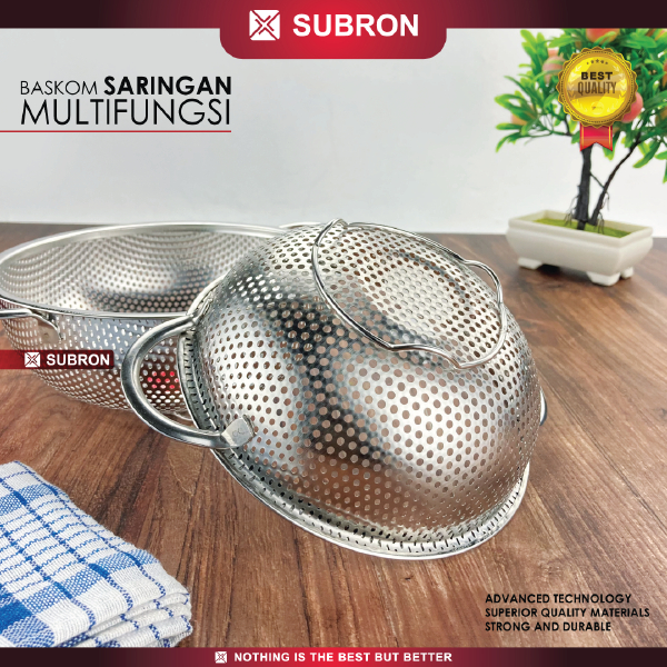Jual SUBRON Saringan Multifungsi 34.5cm Baskom Lubang Cuci Buah Sayur ...