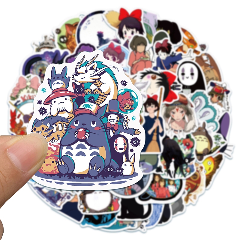 Jual 50 PCS GAYA Koleksi animasi Hayao Miyazaki LUCU stiker untuk Buku ...