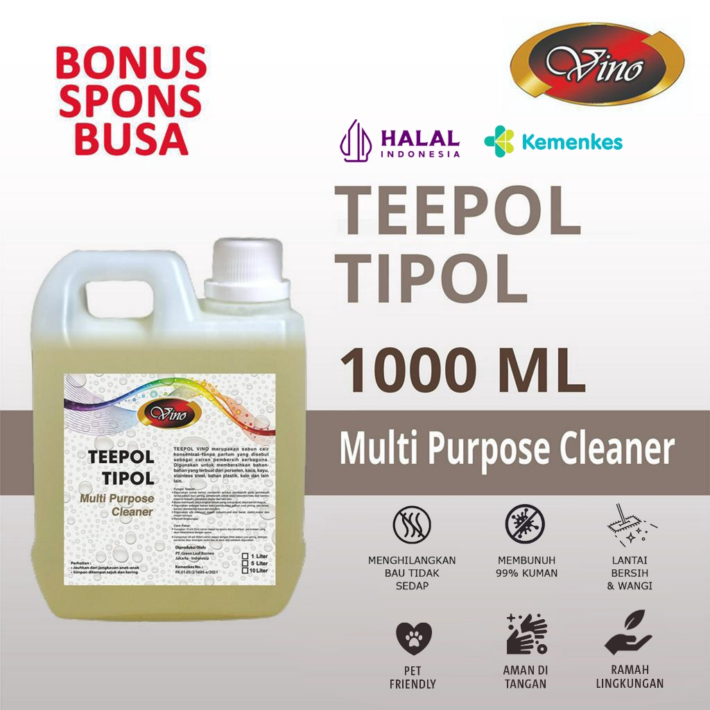 Jual VINO Teepol Tipol Cairan Pembersih Serbaguna Konsentrat VINO 1 ...