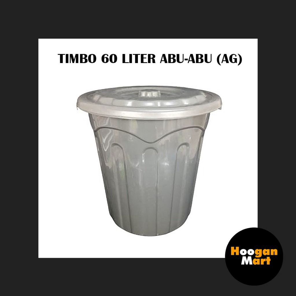 Jual [ Timba ] Tong Ember Timbo Tutup 60 Liter Abu - Abu Silver Metalik ...
