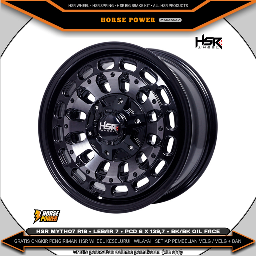 Jual Velg R16 • Mobil 6 Baut Roda • Single Pcd 6 x 139,7 • Hsr Myth07 ...