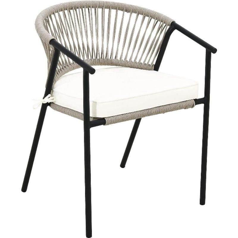 Jual Kursi Teras Cafe Minimalis Anyaman Rope Stackable | Shopee Indonesia