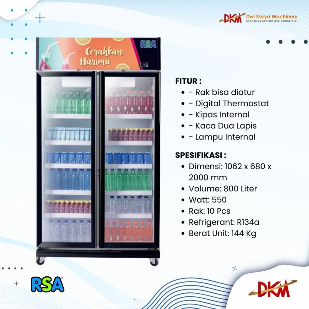 Jual Showcase Jade RSA/Showcase Cooler RSA JADE/ Showcase RSA 2Pintu ...
