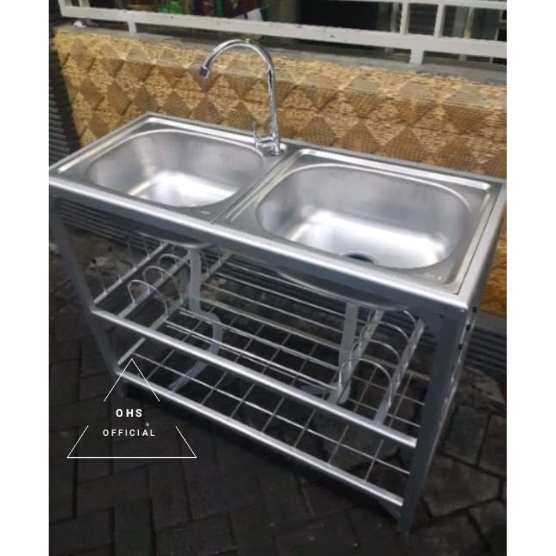 Jual wastafel double rak | Shopee Indonesia