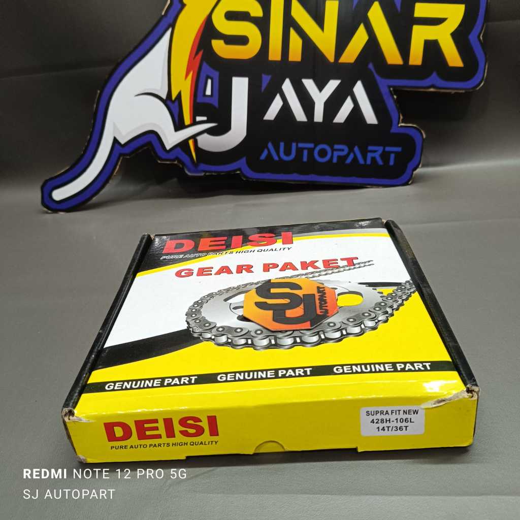 Jual Gear Packet 36T (ALL) FIT NEW / KARISMA / SUPRA X 125 gigi paket ...