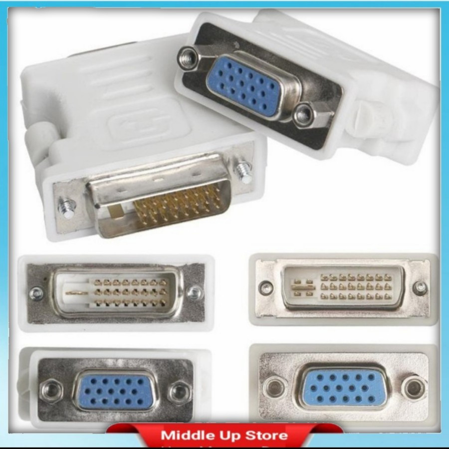 Jual Gender DVI pin 24+5 Male to VGA Female | Shopee Indonesia