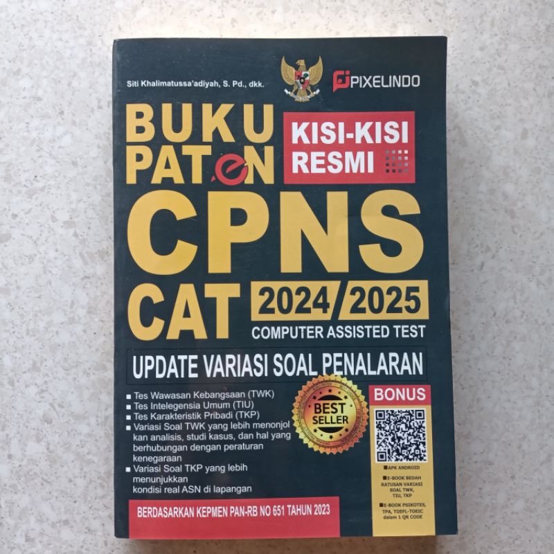 Jual BUKU REFERENSI / BUKU PATEN CPNS CAT 2024/2025 / YASIN DAN TAHLIL ...