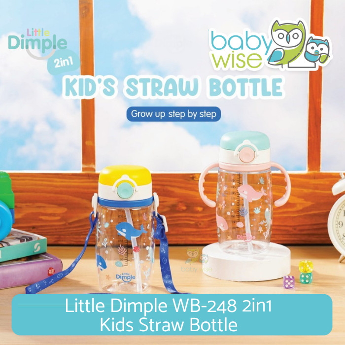 Jual Little Dimple 2in1 Kids Straw Bottle - Botol Minum Anak | Shopee ...