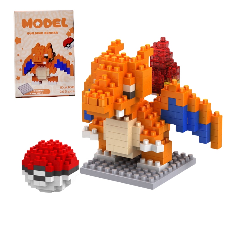 Jual LOZTOYS Pokemon Charizard 3D Nano Blocks Kartun Mainan Bricks ...