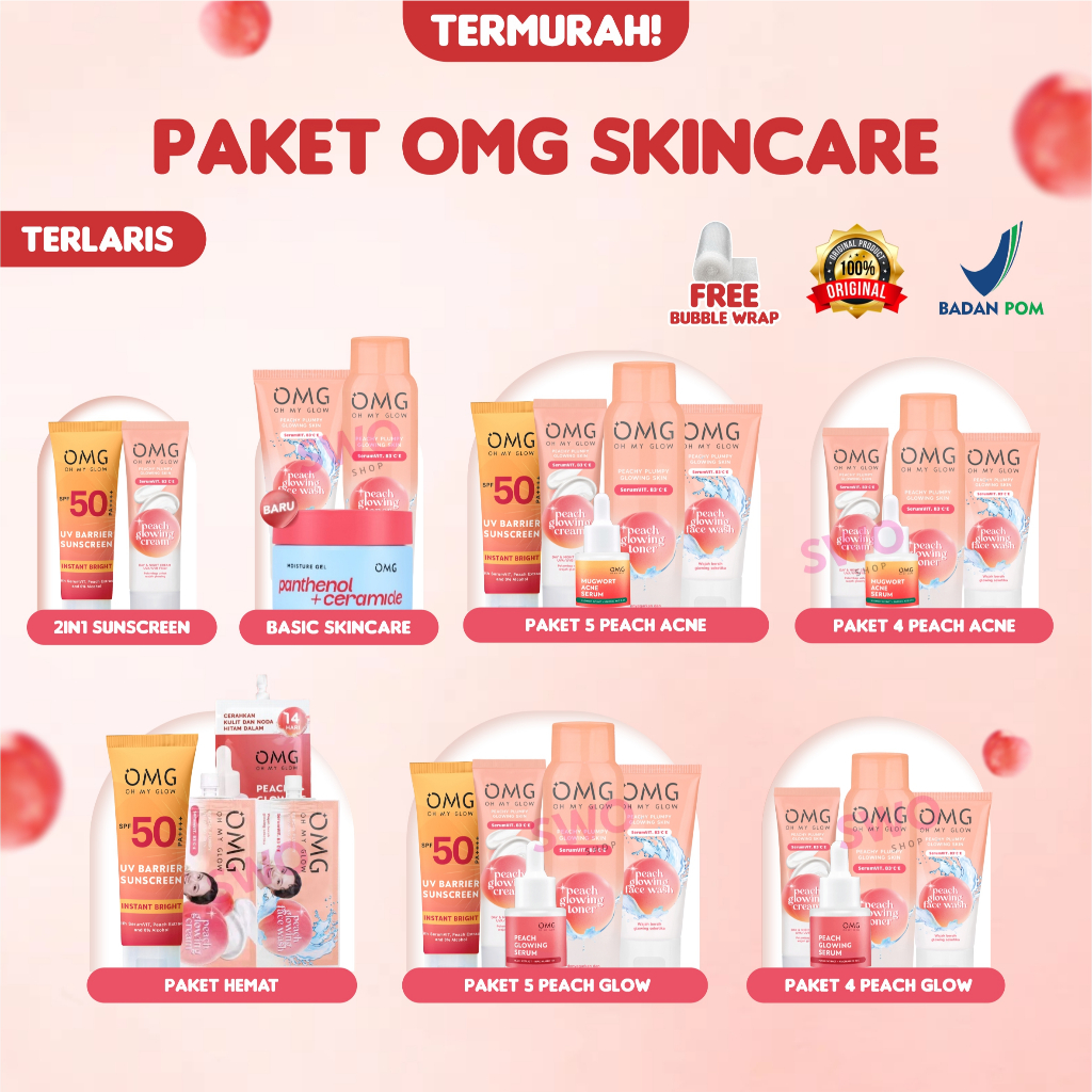 Jual Omg Skincare Paket Peach Glowing Oh My Glow Original Shopee