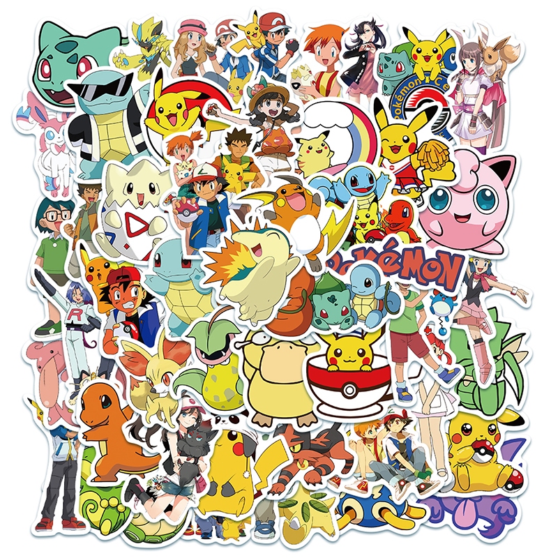 Jual COD lucu Pokemon Stiker Pikachu Stiker Anti Air Stikers Berperekat ...