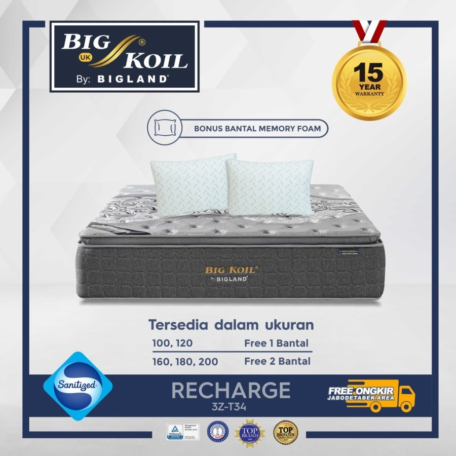 Jual Springbed Big Koil Recharge by Bigland BigKoil (MATTRAS ONLY ...