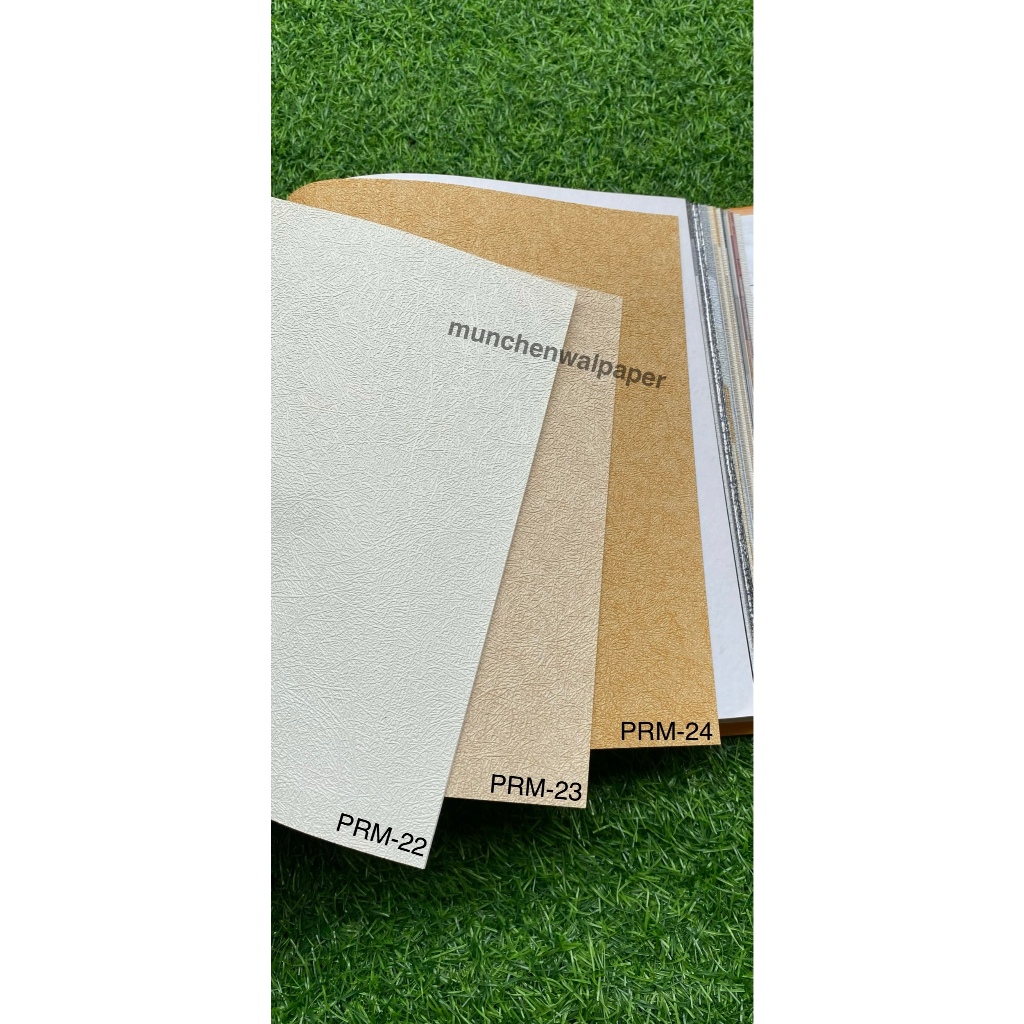 Jual Wallpaper Dinding Vinyl Polos Teksture Ultima Sage Putih-Abu-Gold ...