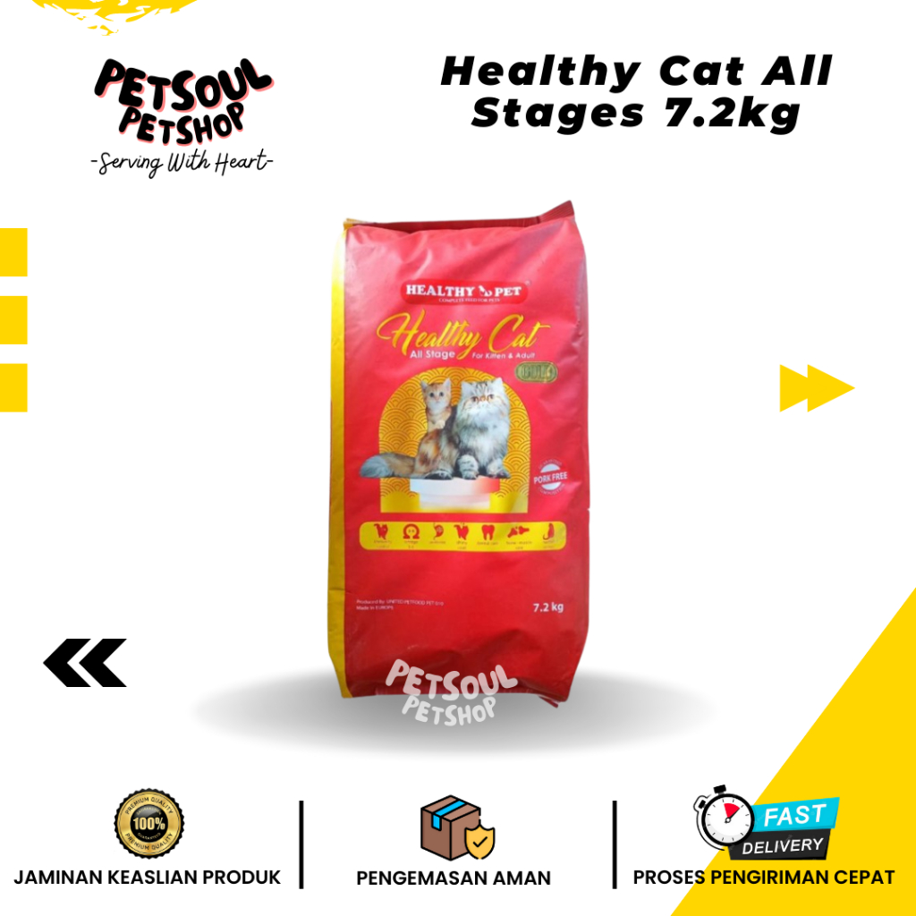 Jual Makanan Kucing Healthy Pet Gold 7.2kg / Healthy Cat All Stages 7 ...