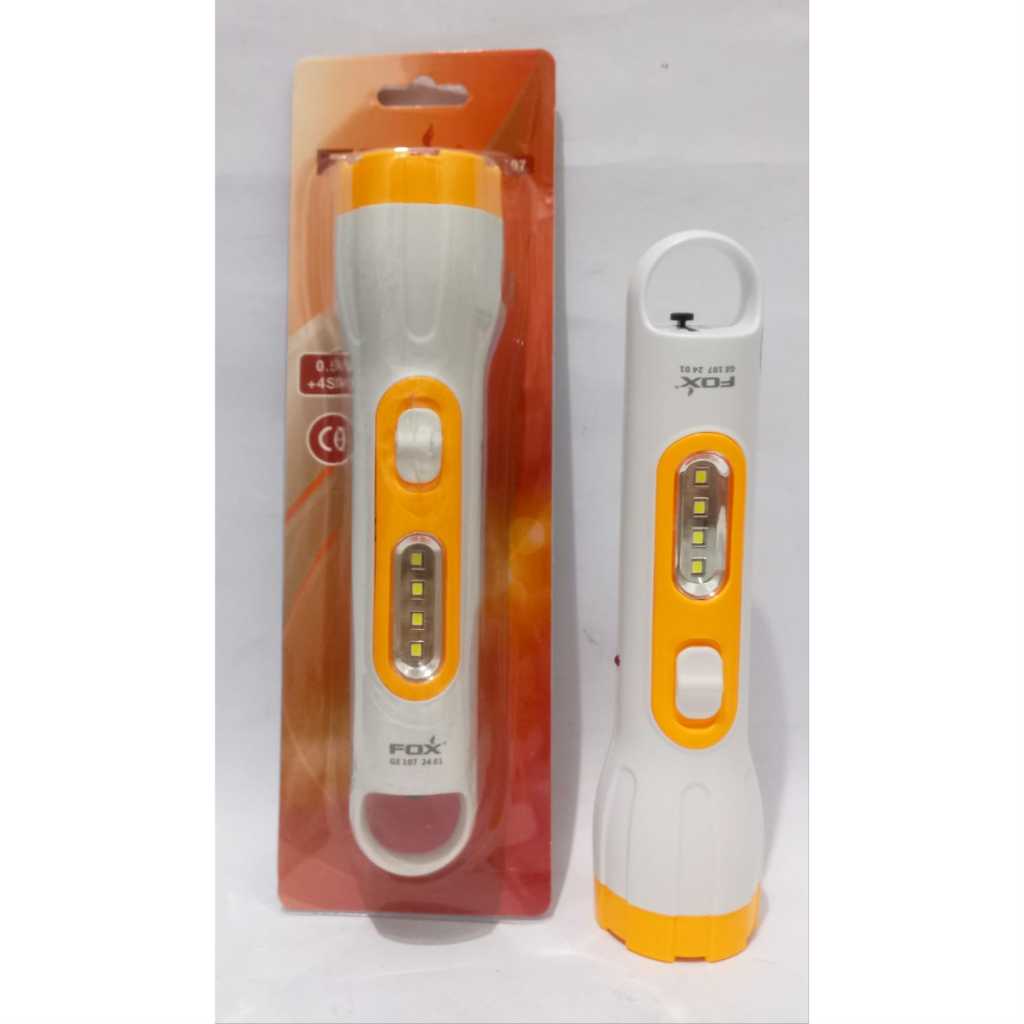 Jual Senter Tangan Cas Merek Fox LED GE 107 / GE107 / Lampu Darurat ...