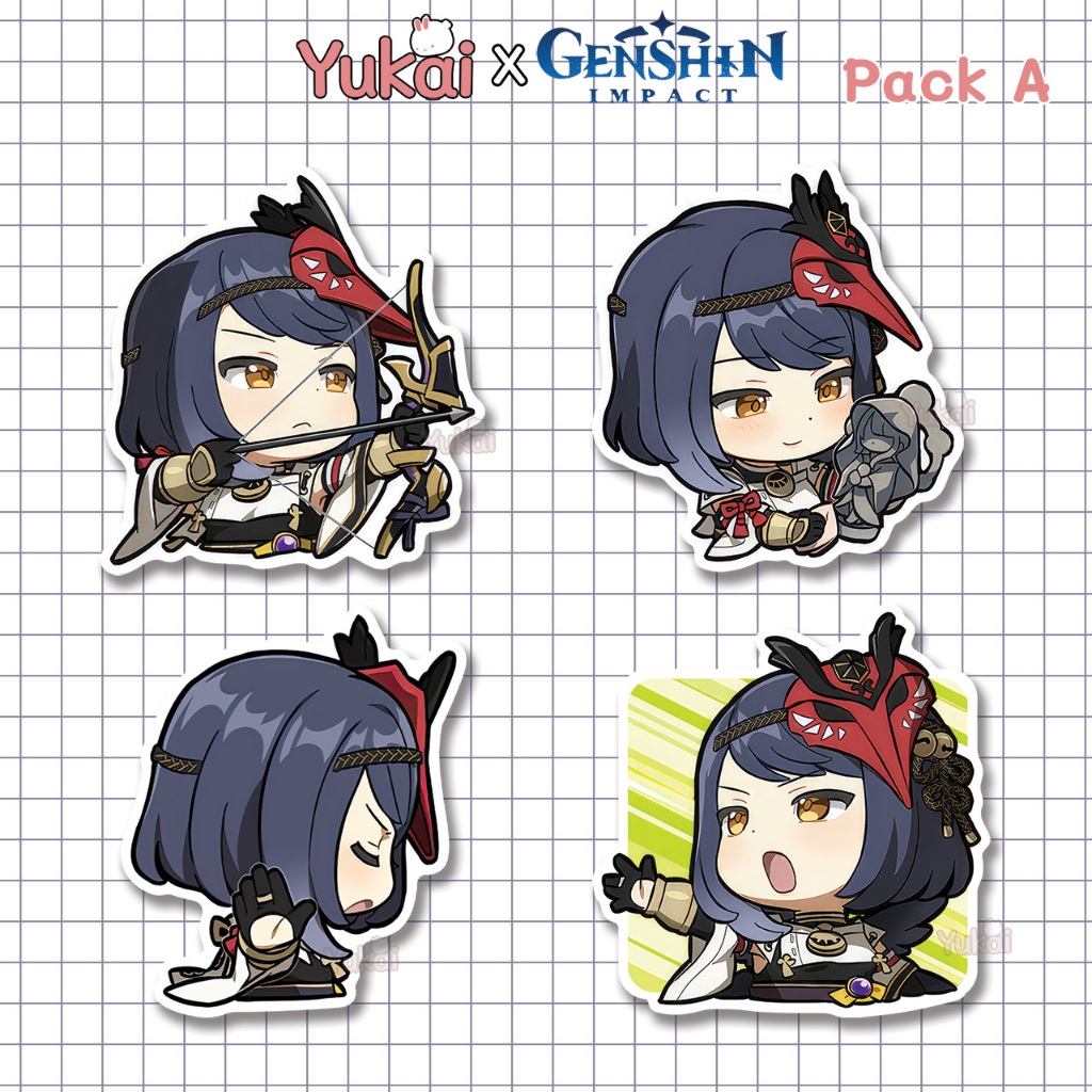 Jual Stiker Pack Sara Genshin Impact Premium, Sticker Anime Waterproof ...