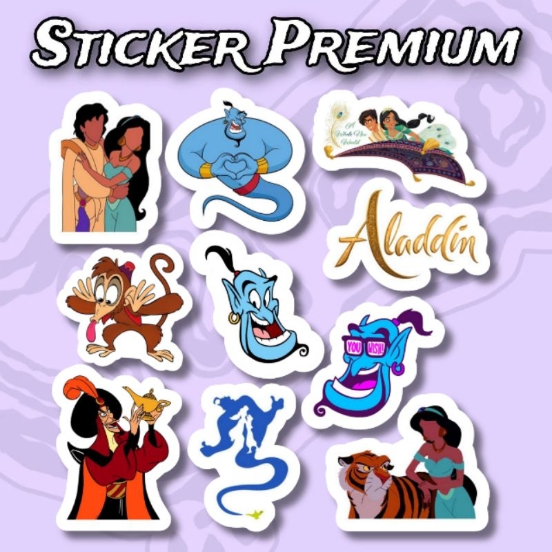 Jual Sticker Aladdin Pack Isi 10 Pcs Waterproof Shopee Indonesia