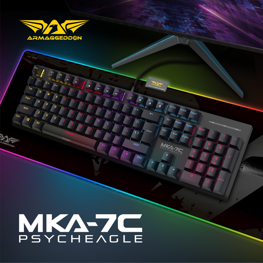 Jual Keyboard Mechanical Gaming Armaggeddon MKA 7C Psycheagle Blue ...