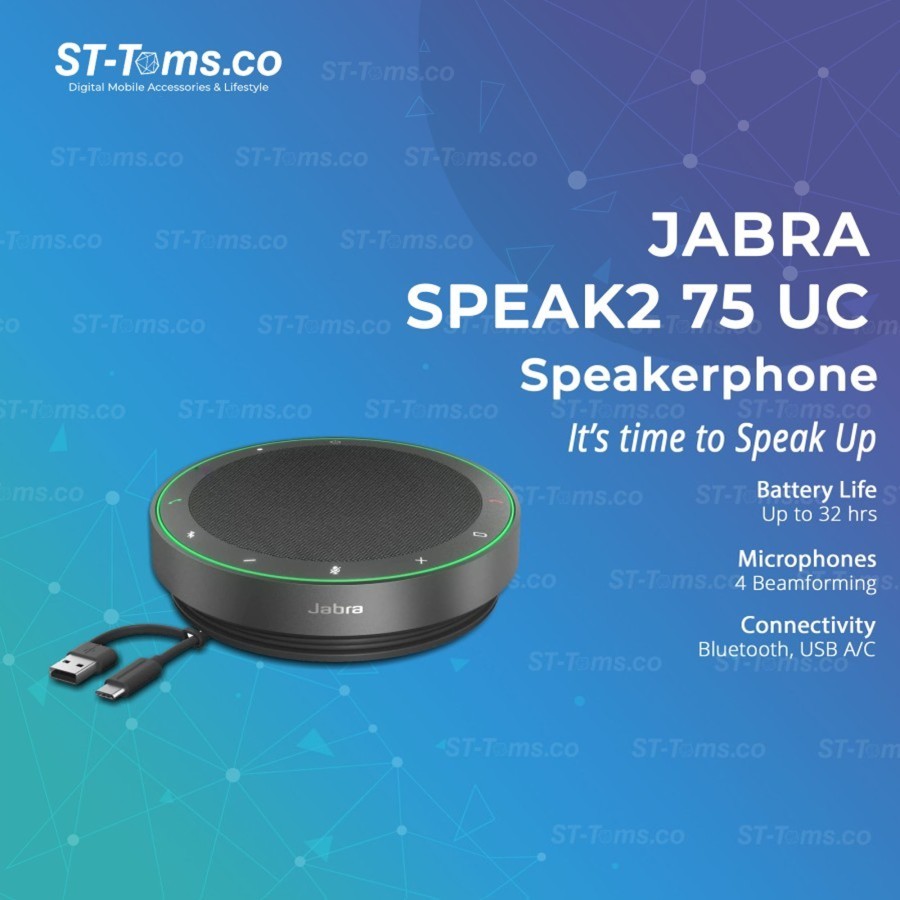 Jual Jabra Speak2 75 Speakerphone Bluetooth USB A USB C With