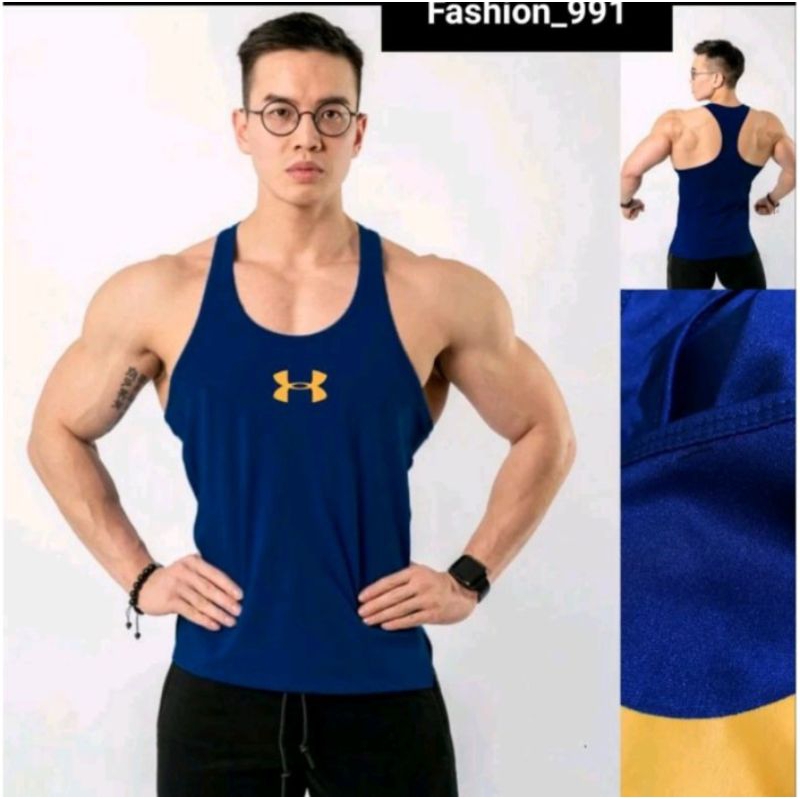 Jual Singlet Pria Fitnes Olahraga ( ADA HARGA ADA KUALITAS) | Shopee