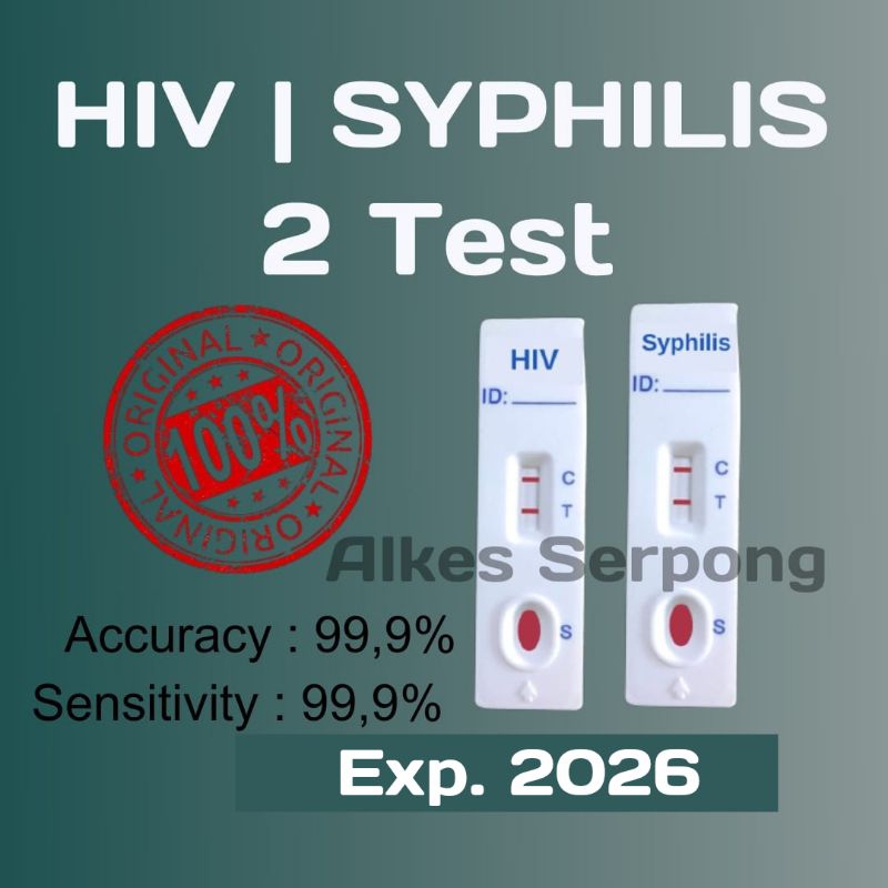 Jual Paket 2 Tes HIV dan Sifilis isi 2 Test pemeriksaan Shopee