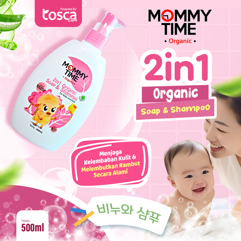 Jual Mommy Time Sabun Bayi 2 In 1 Organic Soap & Shampoo 500ml | Shopee