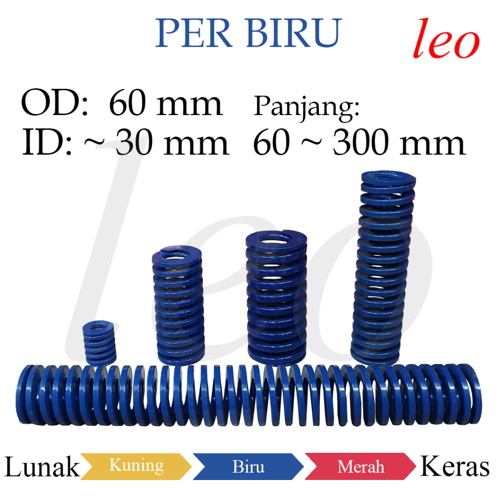 Jual Per Biru OD 60mm ID 30mm L 60-300mm Blue Coil Spring Mould Mold 60 ...
