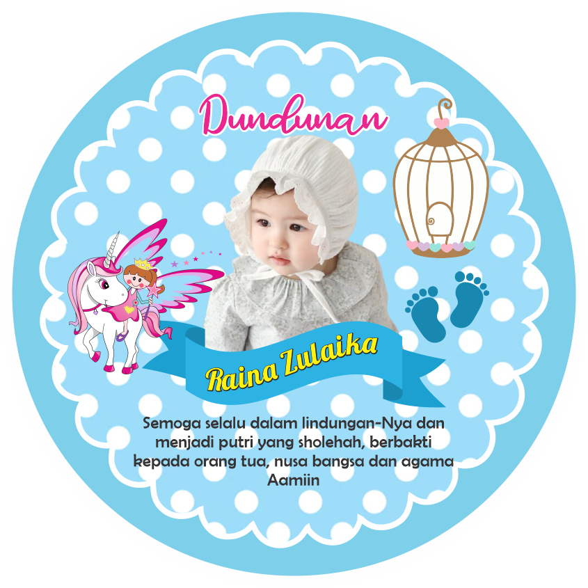 Jual stiker dundunan stiker tedak tasyakuran tedak siten cowok cewek ...