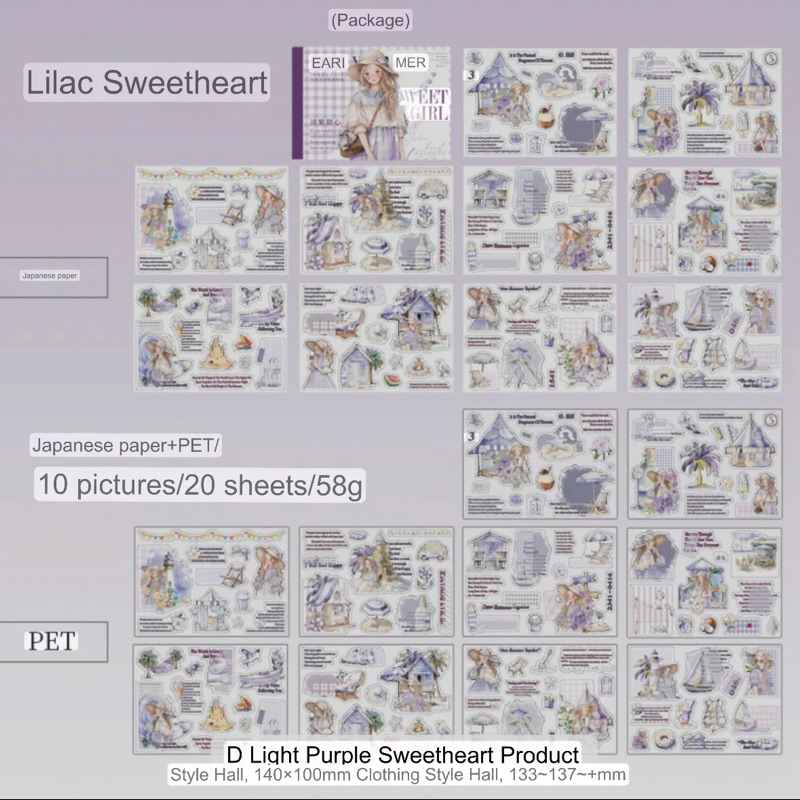 Jual Sticker Book Early Summer Sweet Girl Sticker Series Teenage