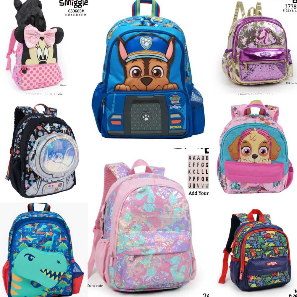 Jual Kode X1v6 Tas Ransel Smiggle Tk Playgroup Car Cat Pink Blue 