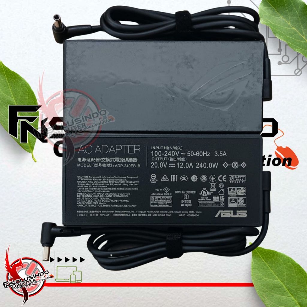 Jual Adaptor Charger Laptop Asus ROG Zephyrus ADP-240EB B 20V 12A 240W ...