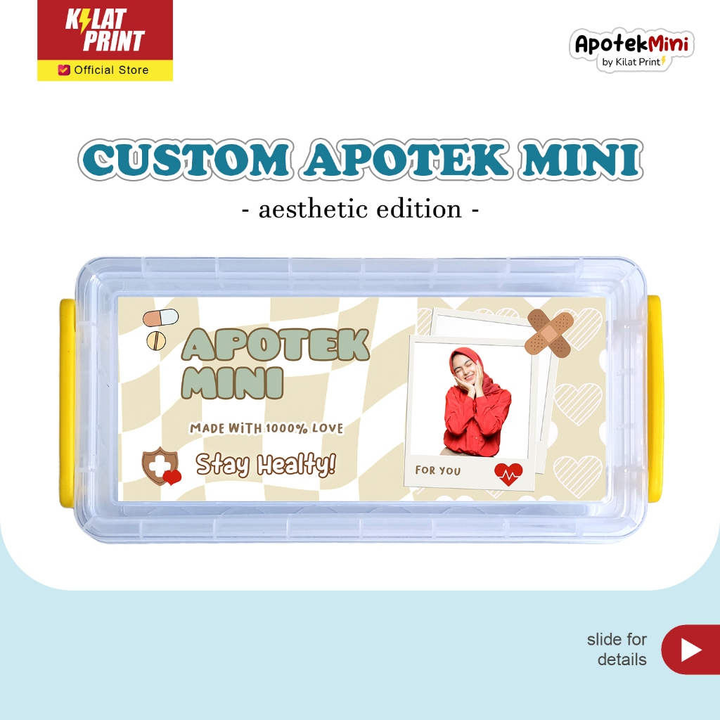 Jual Custom Apotek Mini Box P3K Travel Size Hadiah Aesthetic Edition ...