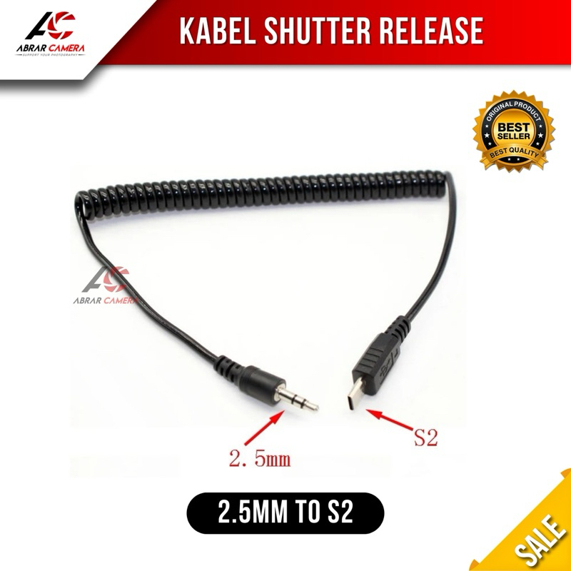 Jual Kabel 2.5mm to S2 Kamera Remote Control Shutter Release Cable for ...