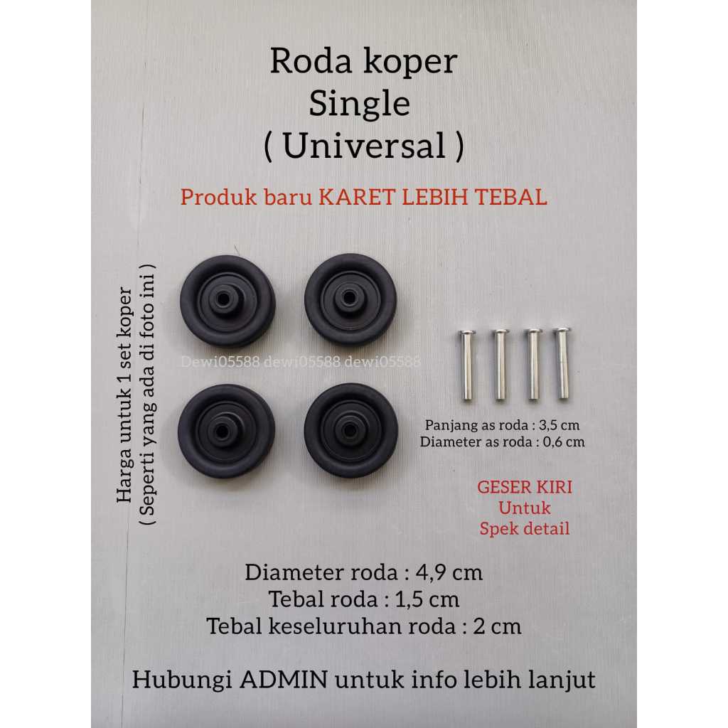 Jual Roda koper, Roda replacement, Roda putar 360, Roda lojel, Roda ...