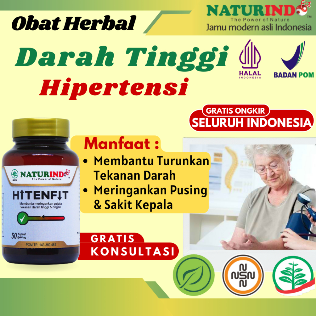 Jual Obat Darah Tinggi Hipertensi Penurun Darah Tinggi Herbal Naturindo ...