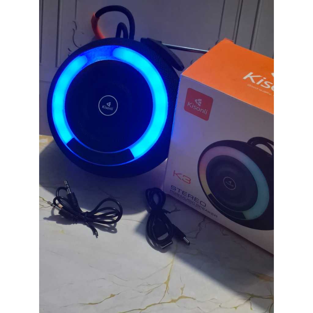 Jual SPEAKER KISONLI RGB BLUETOOTH SUPER BIG SUPER BASS K3 | Shopee ...
