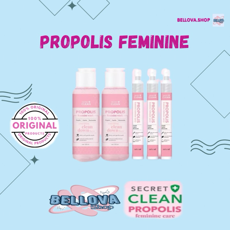 Jual (BELLOVA) SECRET CLEAN PROPOLIS FEMININE WASH | Shopee Indonesia