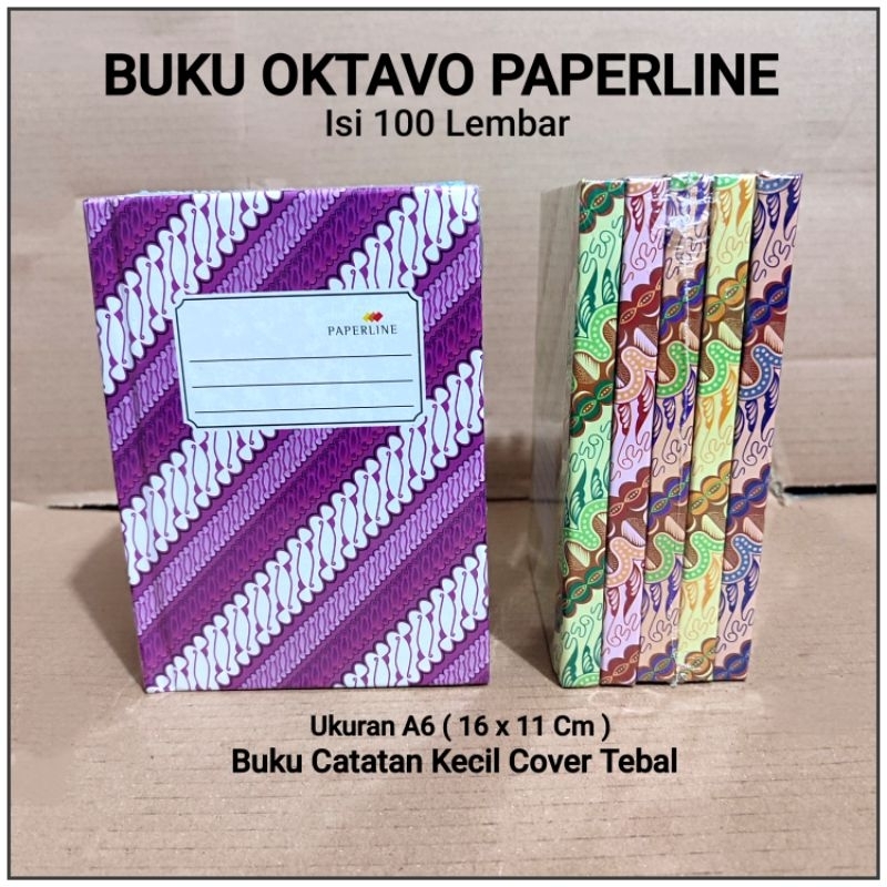 Jual 1 Pak Buku Oktavo 100 Lembar Isi 5 Buku PAPERLINE ( Buku Kecil ...