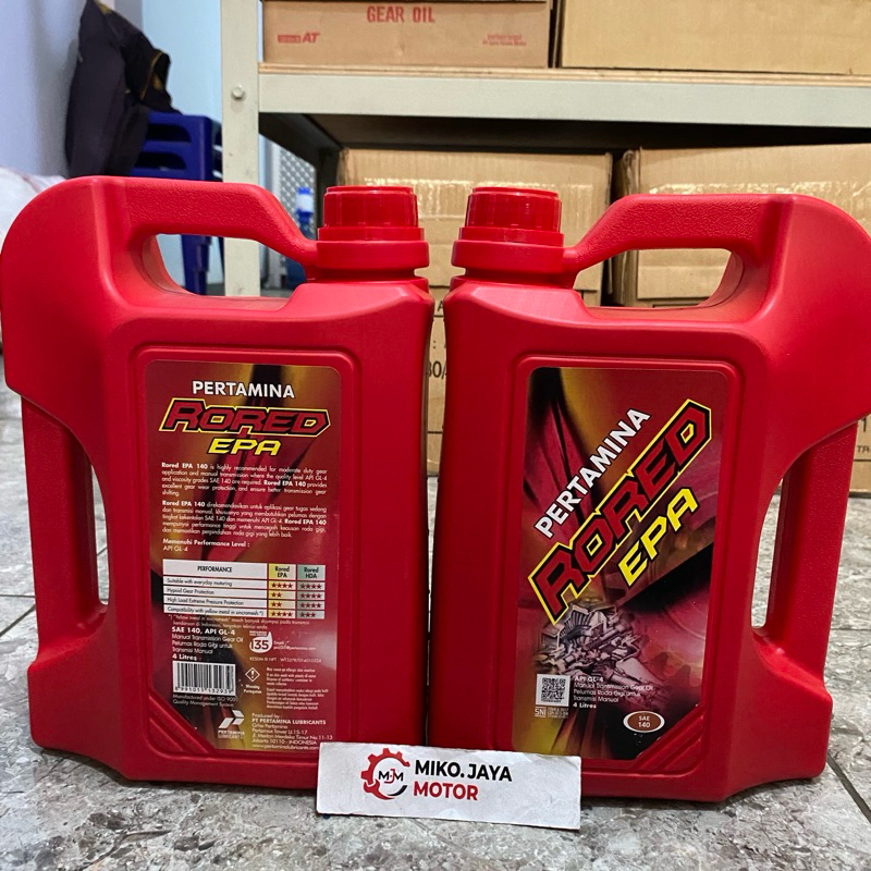 Jual OLI PERTAMINA RORED EPA 4 LITER SAE 140 ORIGINAL | Shopee Indonesia