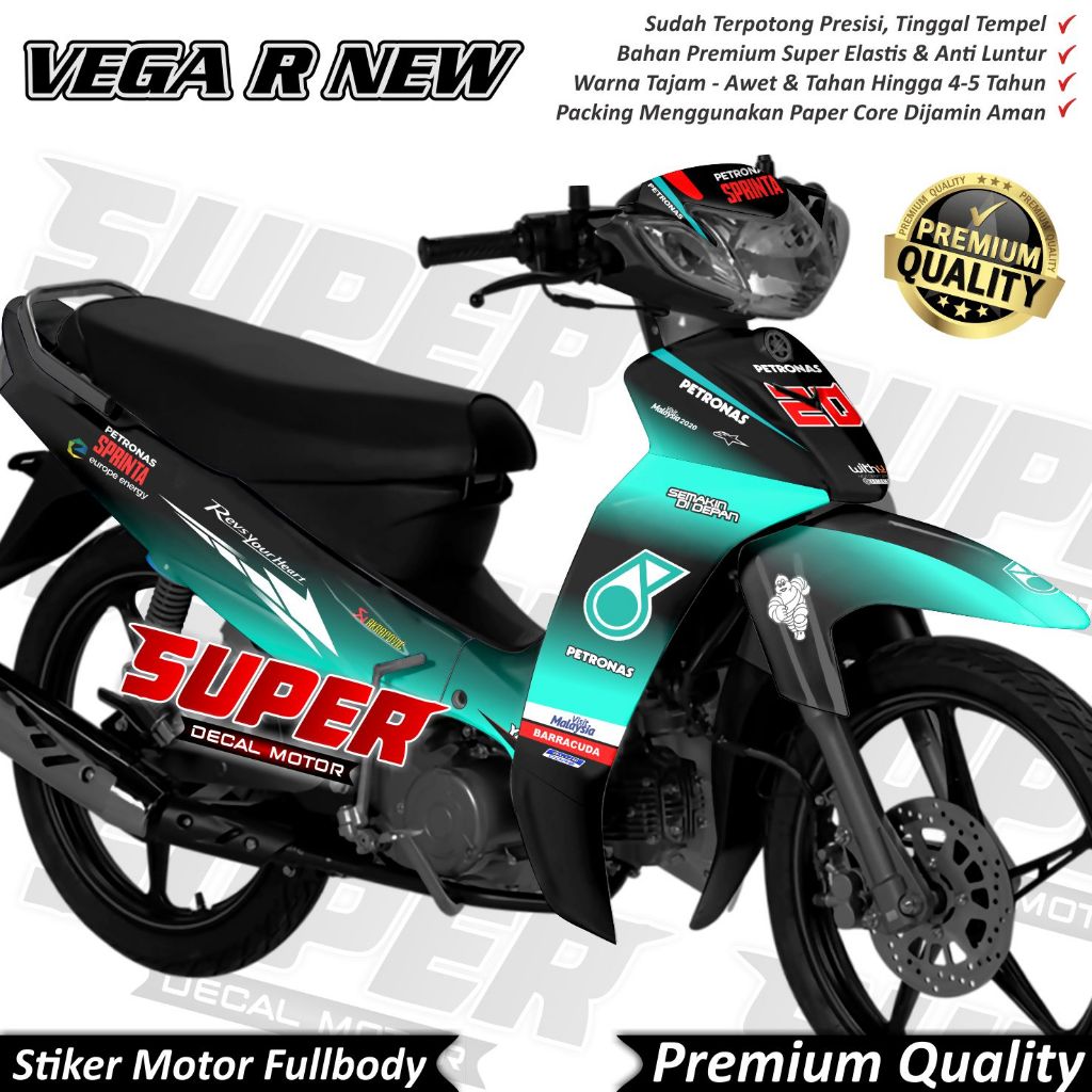 Jual Stiker Decal Motor Yamaha Vega R New Full Body Variasi Petronas ...
