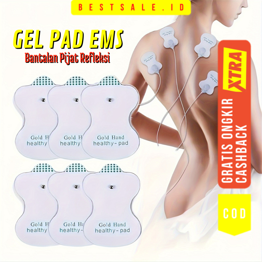Jual Gel Pad Pijat Leher EMS - Gold Hand Healthy Pad EMS - Pad Pemijat ...
