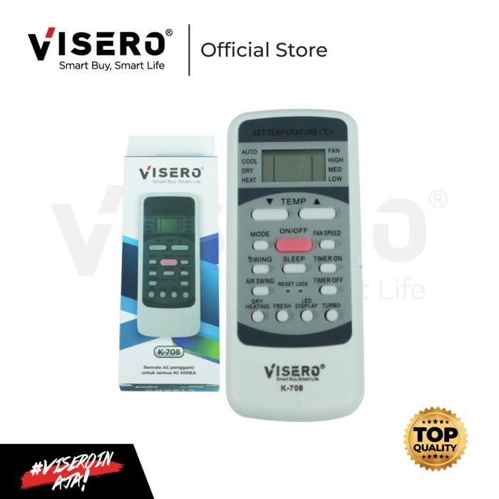 Jual Visero Remote AC Midea Serbaguna Universal K-708 | Shopee Indonesia