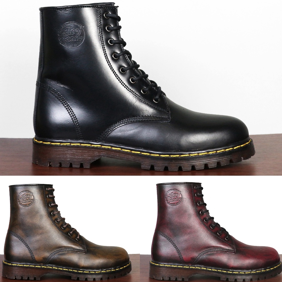 Jual 3845 Aloof KABINA Sepatu Boots Docmart Pria 8 Hole Kulit Asli KODE ...